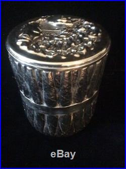 Antique Silverplate Cigar Humidor By Tuft Rare