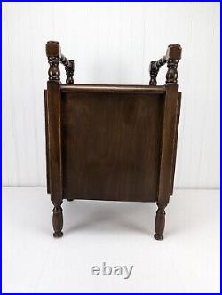 Antique Smoker Humidor Cigar Tobacco Copper Lined Cabinet Stand Table