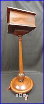 Antique Smoking Wood Stand Ashtray HIDES YOUR BUTTS