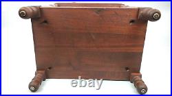 Antique Solid Wood Smokers Cabinet Chest Humidor Bedside Table Carved Accents