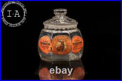 Antique Stag Tobacco Humidor Jar