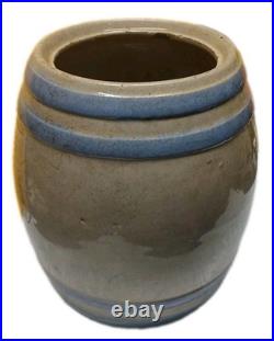 Antique Stoneware Cigar Humidor Barrel Jar Factory 128 9th District PA. No Lid