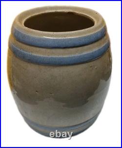 Antique Stoneware Cigar Humidor Barrel Jar Factory 128 9th District PA. No Lid