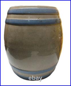 Antique Stoneware Cigar Humidor Barrel Jar Factory 128 9th District PA. No Lid