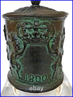 Antique Sweden Iron Humidor Tobacco Jar