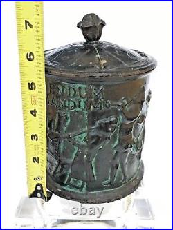 Antique Sweden Iron Humidor Tobacco Jar