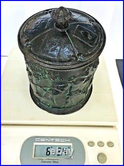 Antique Sweden Iron Humidor Tobacco Jar