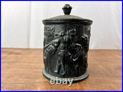 Antique Swedish Cast Iron Tobacco Humidor Jar