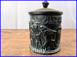 Antique Swedish Cast Iron Tobacco Humidor Jar