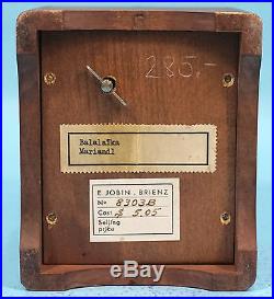 Antique Swiss Black Forest Wood Pipe-Tobacco Humidor Music Box Bear Brienz c1920