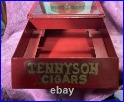Antique Tennyson cigars humitor display hobiest restore