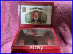 Antique Tennyson cigars humitor display hobiest restore