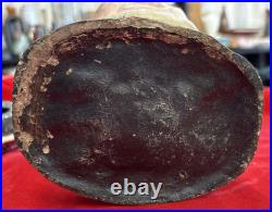 Antique Terra Cotta Pipe Humidor Tobacco Jar, Asian Figural Head