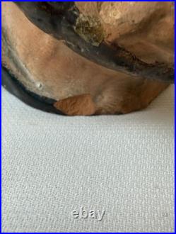 Antique Terra Cotta Pipe Tobacco Jar, Figural Head