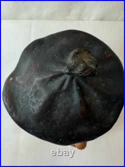 Antique Terra Cotta Pipe Tobacco Jar, Figural Head