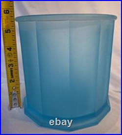 Antique Tiffin Glass Wild Boar Tobacco Humidor Aqua Blue
