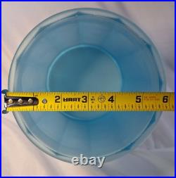 Antique Tiffin Glass Wild Boar Tobacco Humidor Aqua Blue