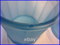 Antique Tiffin Glass Wild Boar Tobacco Humidor Aqua Blue