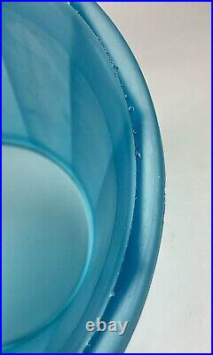 Antique Tiffin frosted blue glass figural Boar finial tobacco jar cigar humidor