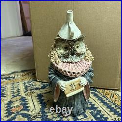 Antique Tobacco Jar Austrian Majolica Owl In Robes RARE Nice shape 1900s