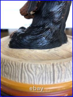 Antique Tobacco Jar JM Johann Maresch Dog Humidor Tobacciana Majolica Terracotta