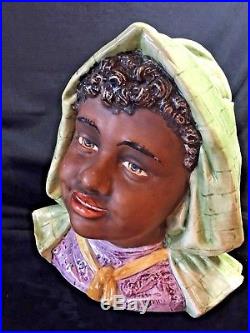 Antique Tobacco Jar Of Beautiful Young Black Girl