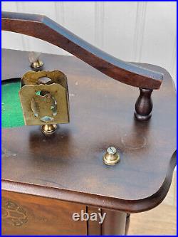 Antique Traditional Mahogany Copper Lined Smoke Stand Humidor Cabinet