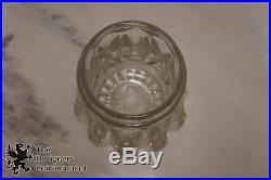Antique Victorian Cut Glass Tobacco Humidor Sterling Repousse Storage Cigar Jar