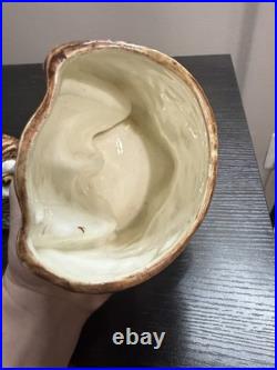 Antique Victorian Majolica Owl Figural Tobacco Jar Humidor c. 1890 Excellent