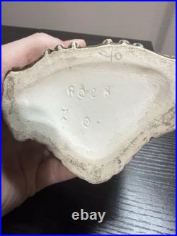 Antique Victorian Majolica Owl Figural Tobacco Jar Humidor c. 1890 Excellent