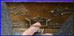 Antique Victorian Oak Cigar Hinged Humidor Box 19th Century Very Good, Rare