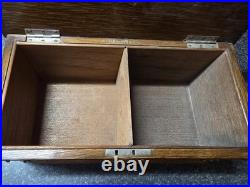 Antique Victorian Oak Cigar Hinged Humidor Box 19th Century Very Good, Rare
