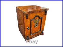 Antique Victorian Oak Novelty Cigar Humidor Box C1870. Unlocked. No Key