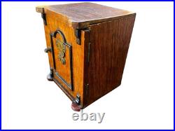 Antique Victorian Oak Novelty Cigar Humidor Box C1870. Unlocked. No Key