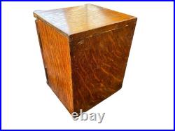 Antique Victorian Oak Novelty Cigar Humidor Box C1870. Unlocked. No Key