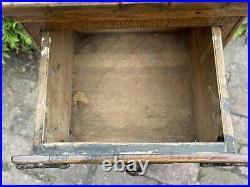 Antique Victorian Style Mission Oak Table Plant Stand Humidor Cigar Cigarette