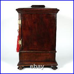 Antique Victorian Wood Cigar Cabinet Table Top Display Box, Hidden Match Striker