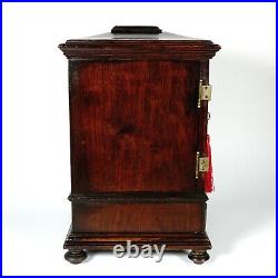 Antique Victorian Wood Cigar Cabinet Table Top Display Box, Hidden Match Striker