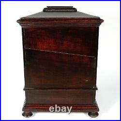 Antique Victorian Wood Cigar Cabinet Table Top Display Box, Hidden Match Striker