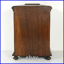 Antique Victorian Wood Cigar Caddy Box, Table Top Cabinet Cigar Presenter Box