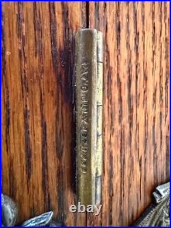 Antique Victorian wood Humidor of Tiger Oak, Patent 7/1/1890