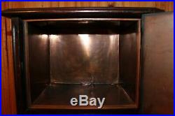 Antique Vintage Cigar Humidor Smoking Stand Table COPPER LINED