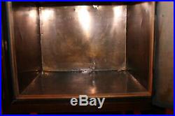 Antique Vintage Cigar Humidor Smoking Stand Table COPPER LINED