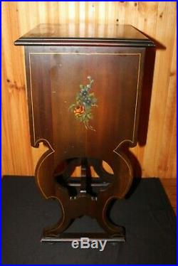 Antique Vintage Cigar Humidor Smoking Stand Table COPPER LINED