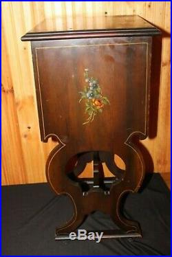 Antique Vintage Cigar Humidor Smoking Stand Table COPPER LINED