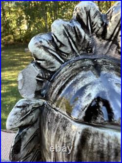 Antique Vintage Headdress Indian Chief Native American Cigar Humidor Tobacco Jar