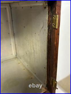 Antique Vintage Humidor Stand Wood Smokers Cupboard Cabinet Smokers Side Table