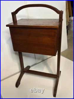 Antique Vintage Humidor Stand Wood Smokers Cupboard Cabinet Smokers Side Table