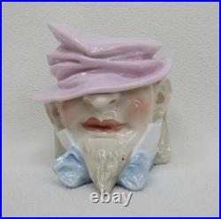 Antique Vintage Majolica Tobacco Humidor Man Head Stamped