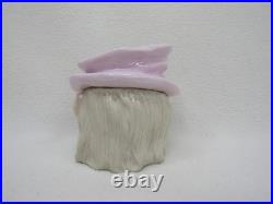 Antique Vintage Majolica Tobacco Humidor Man Head Stamped